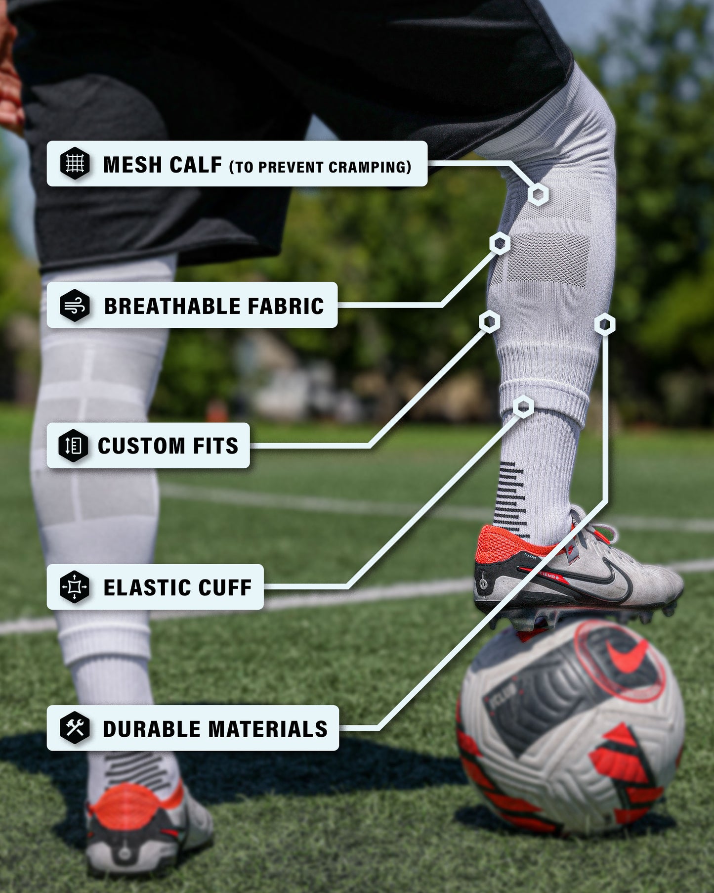 SL FLEX Sock Sleeve White Features