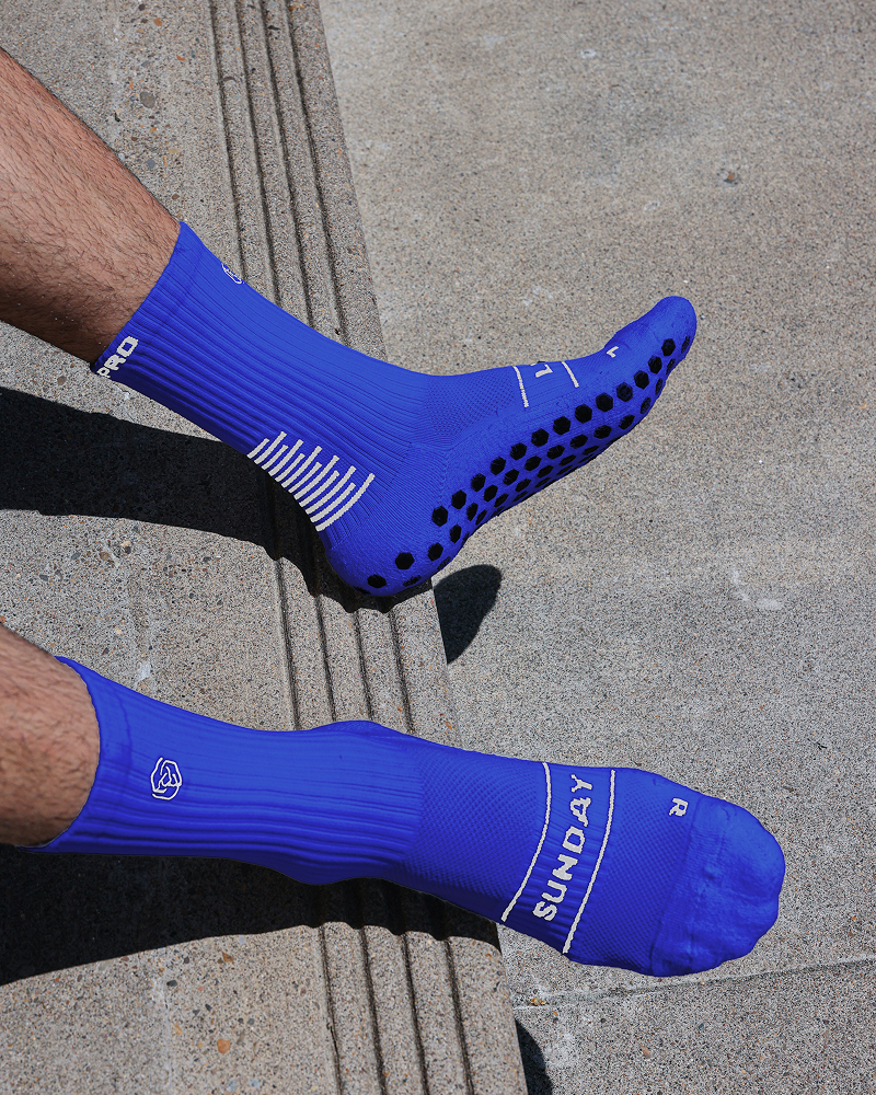 SL PRO Grip Socks Blue Top View