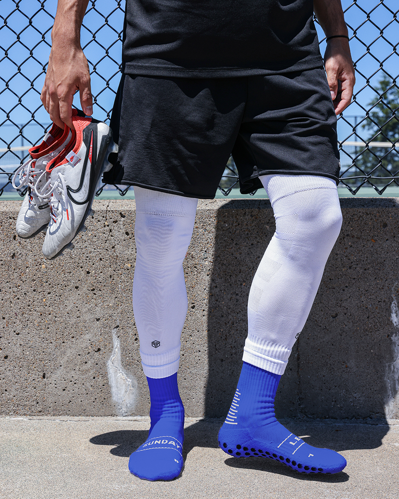 SL PRO Grip Socks Blue While Standing