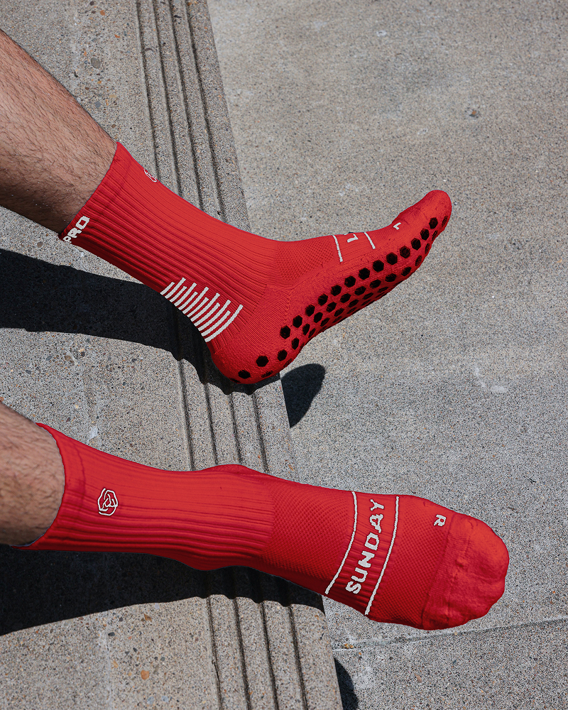 SL PRO Grip Socks Red Top View