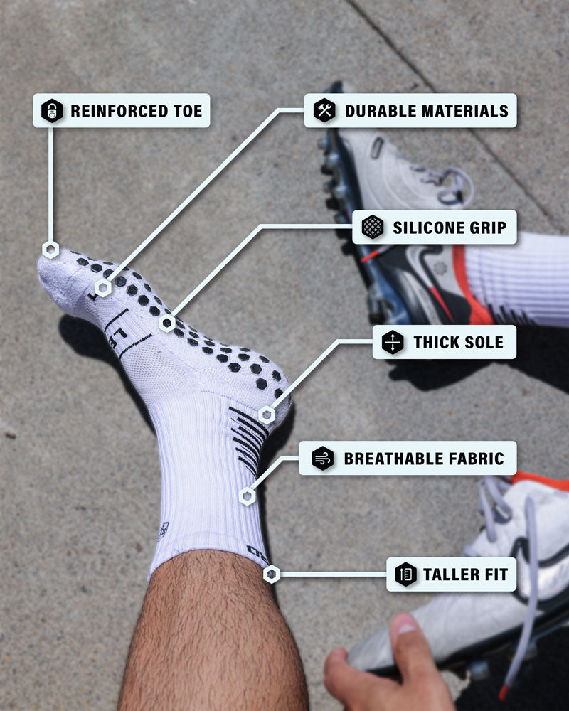 SL PRO - Grip Socks White