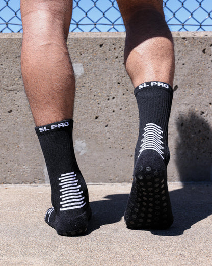 SL PRO Grip Socks Black Back View