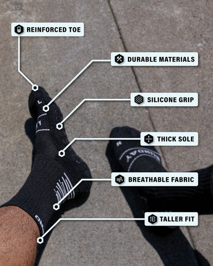 SL PRO Grip Socks Black Features