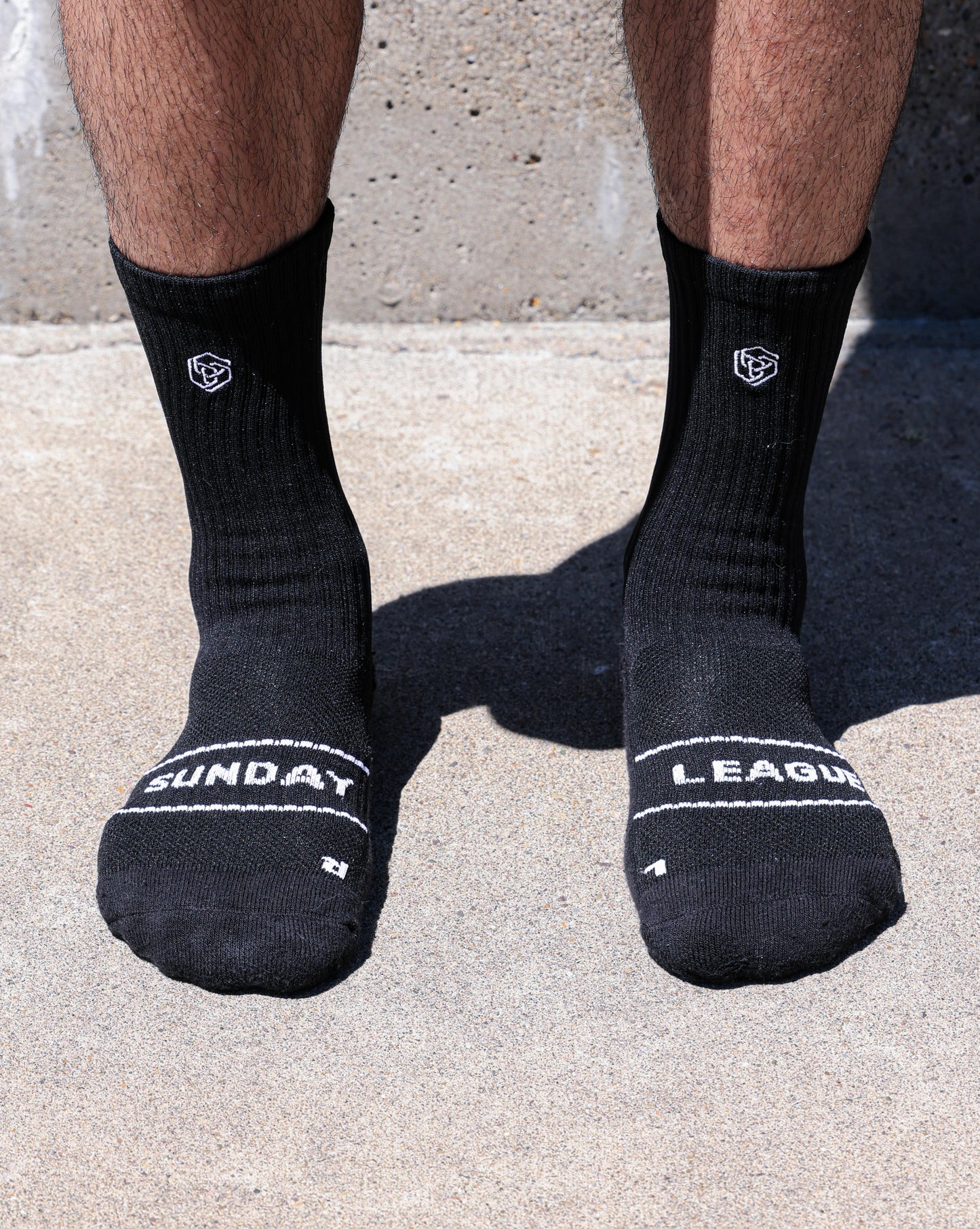 SL PRO Grip Socks Black Front View Standing