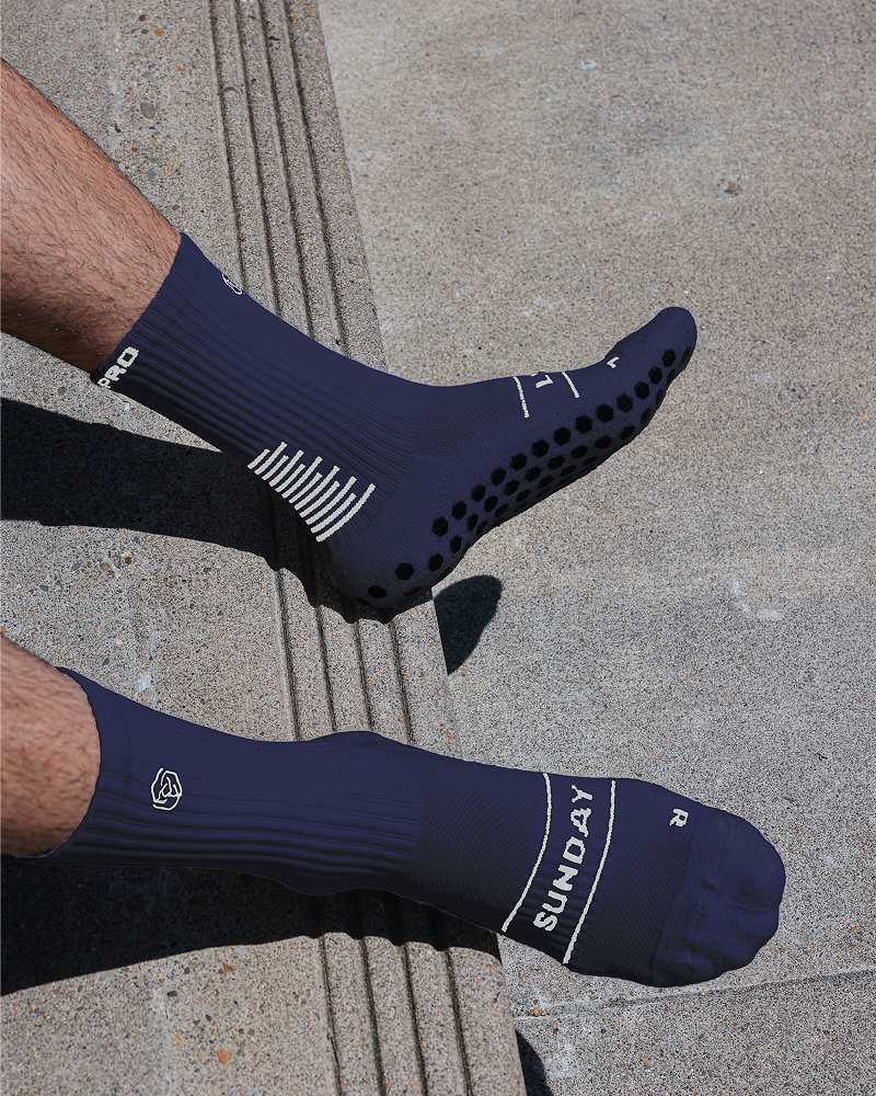 SL PRO Grip Socks Navy Top View