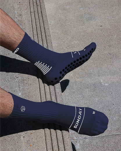 SL PRO Grip Socks Navy Top View