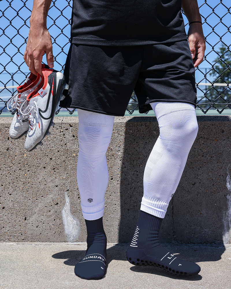 SL PRO Grip Socks Navy While Standing