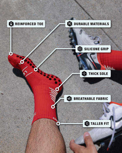 SL PRO Grip Socks Red Features