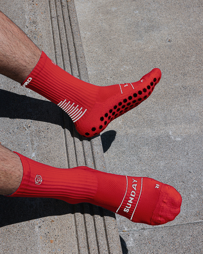 SL PRO Grip Socks Red Top View