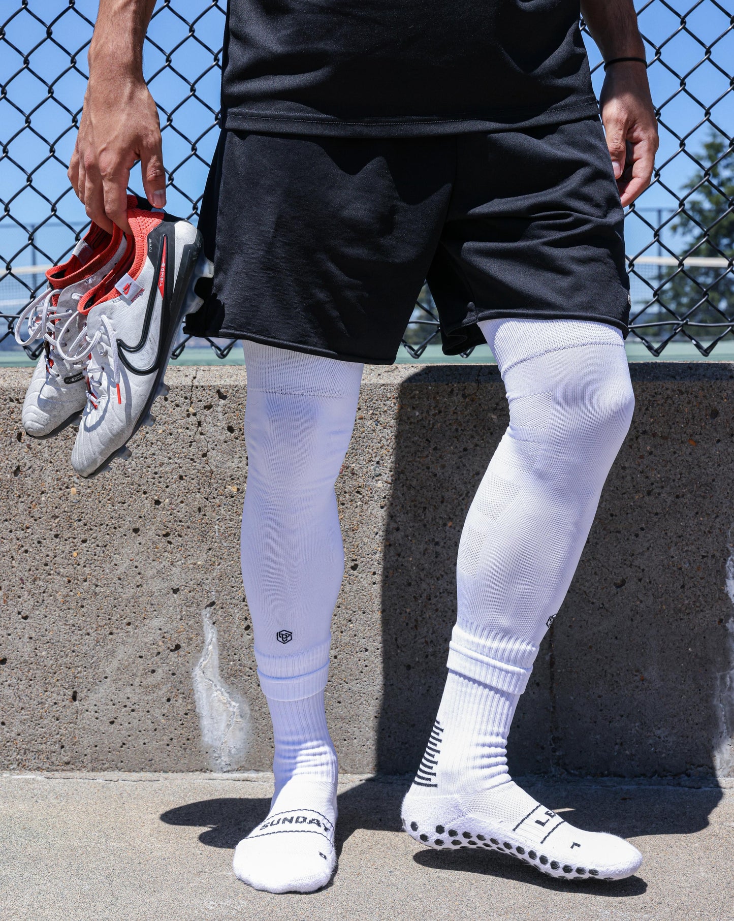 SL PRO Grip Socks White While Standing