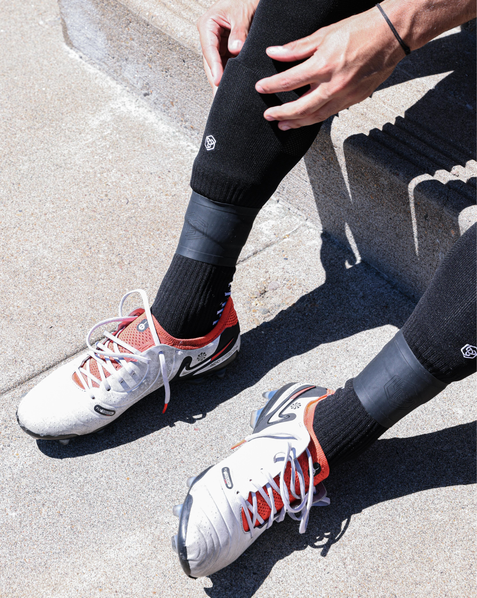 SL VISE Shin Guard Straps Black On Side View