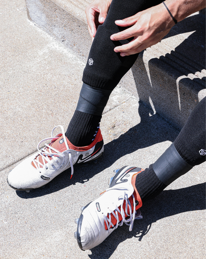 SL VISE Shin Guard Straps Black On Side View